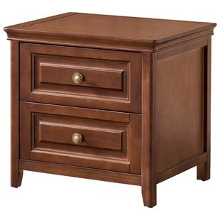 全友家居美式复古风床头柜中古风家用卧室小众设计感小柜子储物柜