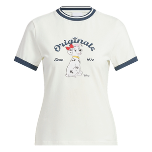 马思纯同款迪士尼101斑点狗联名短袖T恤女adidas阿迪达斯三叶草