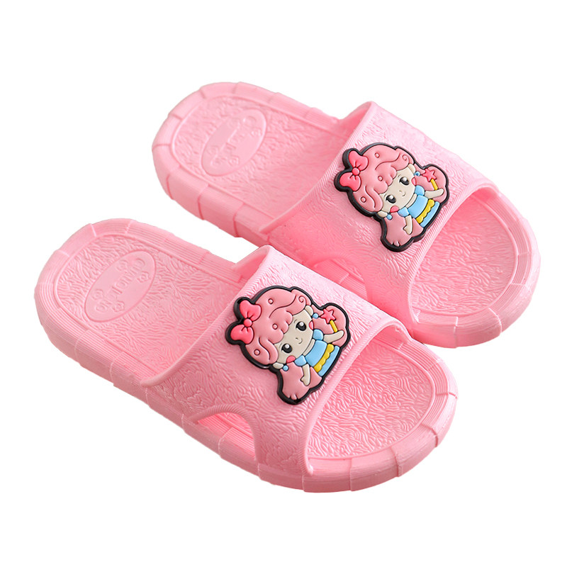 可爱卡通公主儿童拖鞋女孩家居室内软底防滑洗澡厚底凉拖鞋男童夏