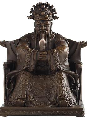 黄铜五爷摆件广济龙王菩萨佛像店铺家用供奉财神五台山文创纪念品