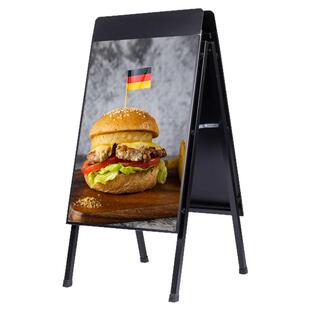 咖啡奶茶店海报架广告牌展示牌kt板展架立式落地式指示牌宣传支架