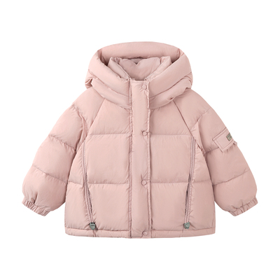 柒号童仓女大童韩版白鸭绒加厚羽绒服冬装新款儿童保暖连帽外套潮