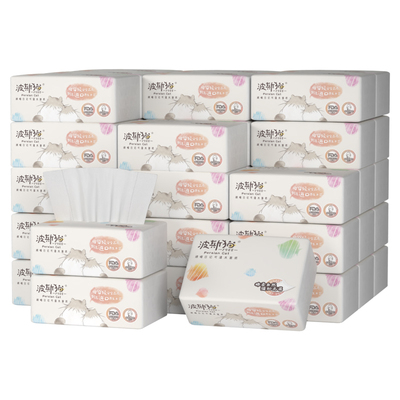 波斯猫抽纸面巾餐巾卫生纸巾家用实惠装整箱批婴儿学生擦手纸抽