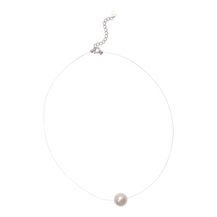 方糖家 人鱼之泪奥地利施家珍珠纯银隐形项链鱼线锁骨链轻奢气质