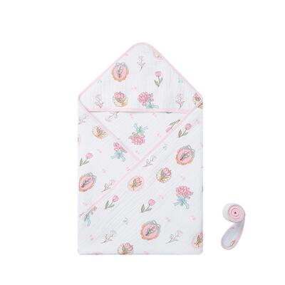 全棉时代婴儿纱布绉布抱被