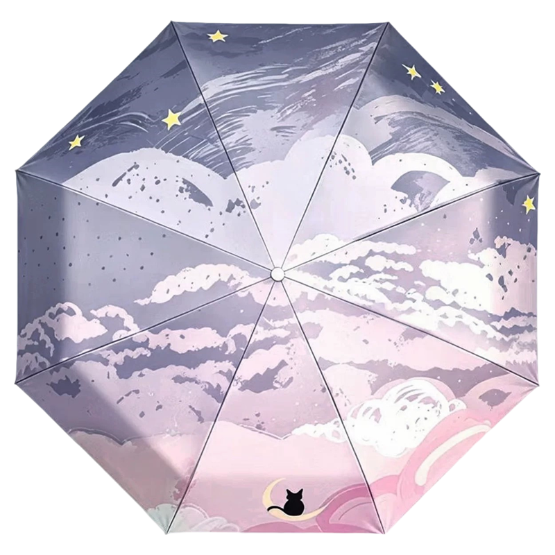 麦阿蜜晴雨伞卡通黑胶防晒紫外线