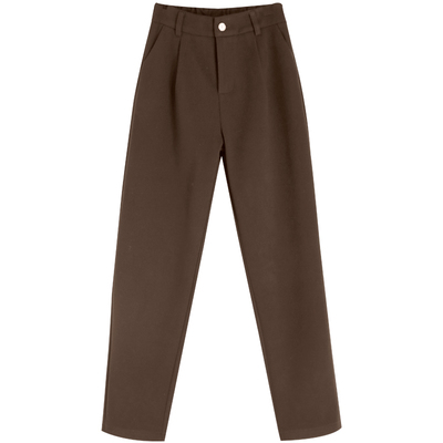 加绒加厚哈伦萝卜烟管毛呢裤秋冬