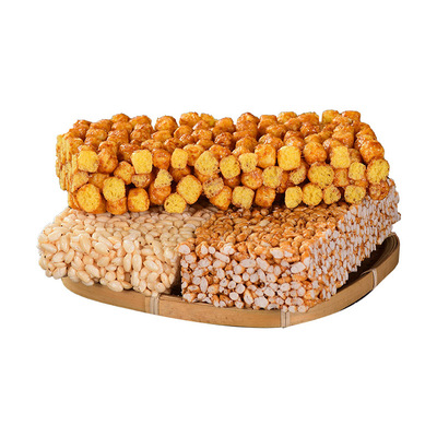 传统老式米花糖爆炒米花酥特产大米糕玉米酥冻米糖焦米花怀旧零食