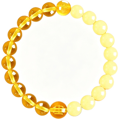 〖普陀福愿〗黄水晶五行补土手串