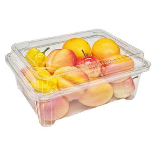 食品糕点烘焙打包盒连体带盖塑料透明方形零食干果通用水果包装盒