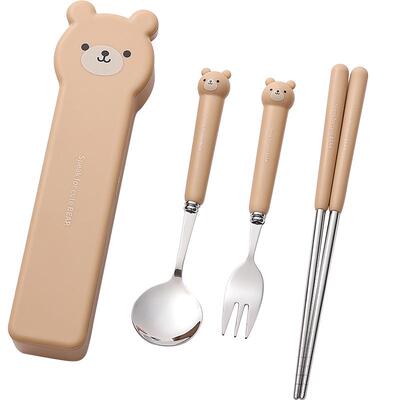 cookzone可爱便携式筷子勺子套装