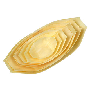 一次性木皮船纸小船木制日式寿司船意境冷菜点心打包盒盘饰刺身船