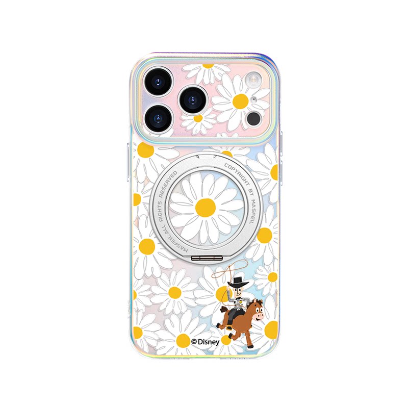 MASFEIL × 雏菊牛仔适用苹果17Promax手机壳新款Lo5磁吸带支架iPhone16Pro支点套14可爱15网女红高级感13pm