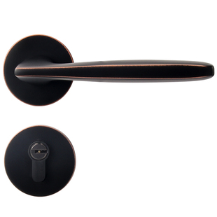 青古铜门锁室内卧室房间美式磁吸静音门锁现代简约家用木门分体锁