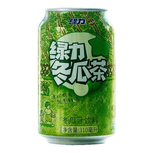 绿力冬瓜茶冬瓜汁饮料310ml*24罐装箱装国产果蔬果味饮品