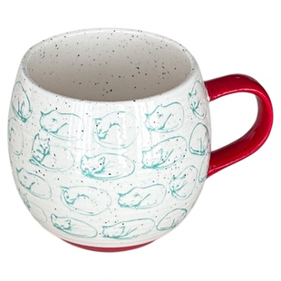 原创猫咪陶瓷马克杯早餐杯家用大容量喝水杯咖啡杯釉下彩杯子茶杯