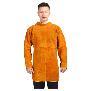 电焊工牛皮耐磨隔热防烫耐高温防护衣反穿衣焊工围裙氩弧焊工作服