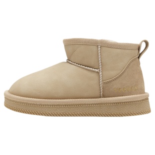 英氏童鞋雪地靴2025冬季新款休闲鞋中大童男女加绒保暖儿童大棉鞋