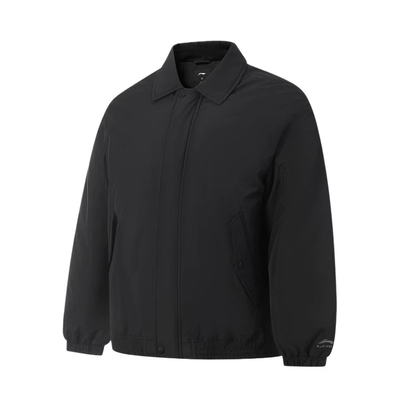 LiNing李宁 600蓬复古简约百搭纯色休闲翻领短款羽绒服 AYMV523-1
