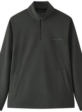 Marc O'Polo/MOP25冬季新款立领半开襟Polartec保暖抓绒套头衫男