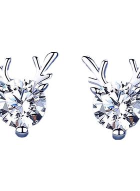 莫桑石一鹿有你项链同款耳钉