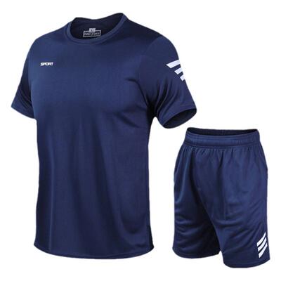 运动服套装男夏季薄款队服训练