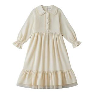 女童新款连衣裙春秋长袖提花裙子2026中大童儿童洋气小女孩公主裙