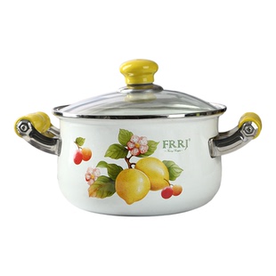 食品级加厚汤锅双耳搪瓷锅老式烧锅熬中药家用炖锅煲汤高级珐琅锅