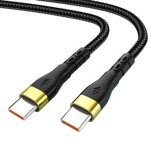 双头typec车载平板电脑手机数据线PD闪充120W快充公对公CtoC长2米