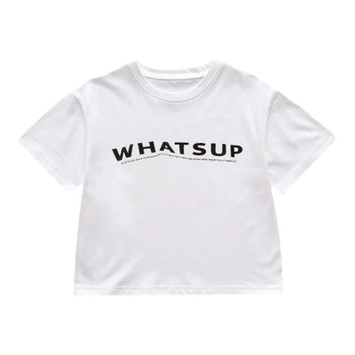 100%纯棉儿童短袖t恤2025夏季新款字母印花宽松韩版宝宝男童上衣