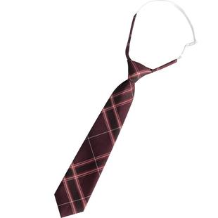 沙华JK日系红色领带男女学生懒人免打衬衫领结蝴蝶结学院风DK手打