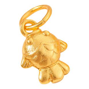 古法沙金迷你小挂件莲蓬莲花如意秤砣金鱼吊坠diy手链项链配件