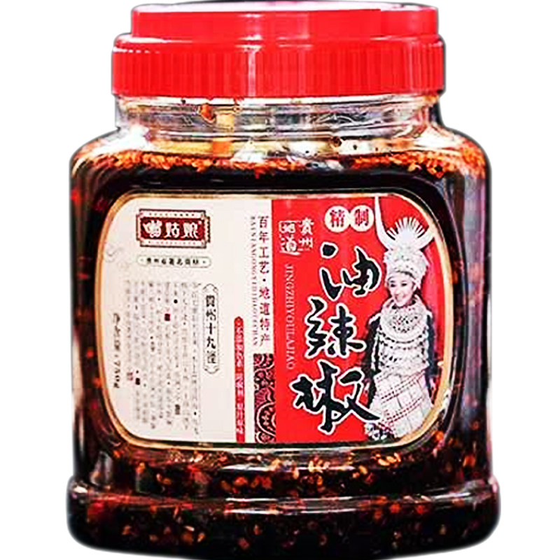 苗姑娘油辣椒大瓶750克装下饭酱