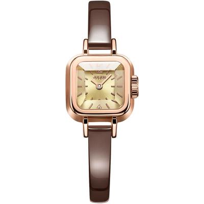 聚利时无秒针小方糖石英女士手表