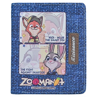 可爱卡通朱迪兔子警官尼克狐疯狂动物城简约二合一多卡位钱包卡包