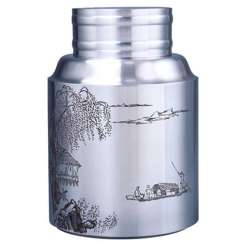 999纯锡大号茶叶罐茶筒2000克装