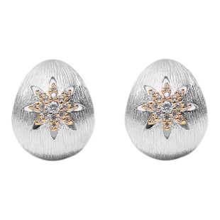 薇拉蒂S925纯银耳钉小银豆耳饰耳环轻奢高级感气质大气小众设计感