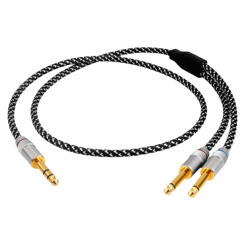 琴冠QINCROWN6.5转双6.5音频线