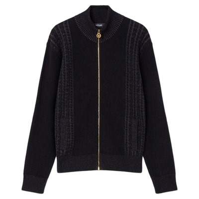 【季末优惠】VERSACE/范思哲 男士Medusa提花拉链针织套头衫