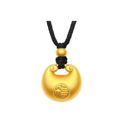 金店同款胖福金包银吊坠古法实心