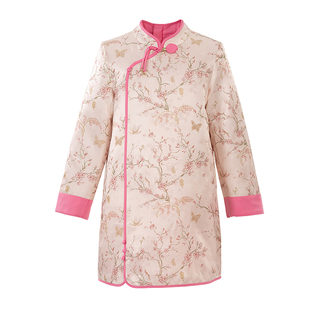 [雅莹国风]EP雅莹童装2025秋冬女童新款中式斜门襟撞新年拜年外套