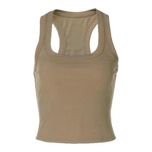 美式运动风纯色简约螺纹无袖背心2026夏季穿搭辣妹休闲百搭上衣潮