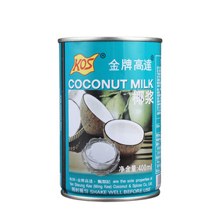 KOS金牌高达椰浆400ml*6罐甜品西米露奶茶店商用芋圆专用椰汁椰奶