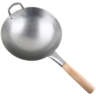 香港正品陈枝炒锅记铁锅炒锅熟铁锅家用无涂层不粘锅手工锻打铁锅