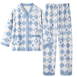 带胸垫秋冬季空气棉月子服纯棉加厚产后睡衣女孕妇哺乳期秋天吸汗