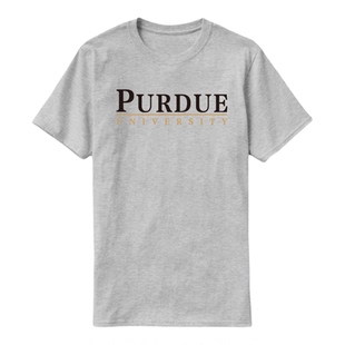 Purdue University普渡大学T恤男短袖夏季纯棉圆领学生班服文化衫