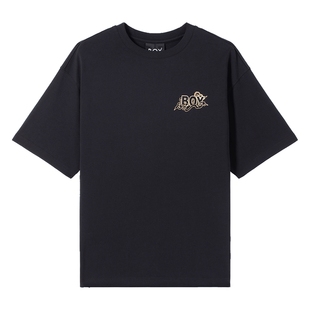 【祥云报喜】BOYLONDON黑金老鹰针织短袖春夏男女同款T恤N01826