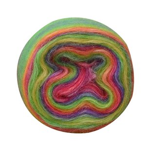 云团喷毛纱长段染羊毛混纺花式马海毛线手编外套毛衣编织围巾饰品