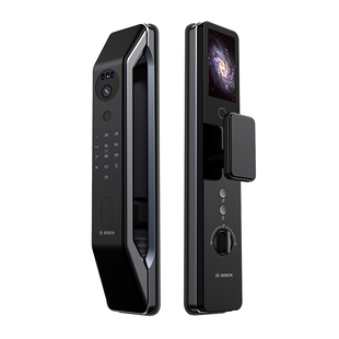 博世智能锁FU6 Plus猫眼可视大屏锁人脸识别指纹密码防盗入户门锁