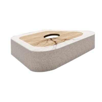 异形创意花坛树池坐凳GRC水磨石